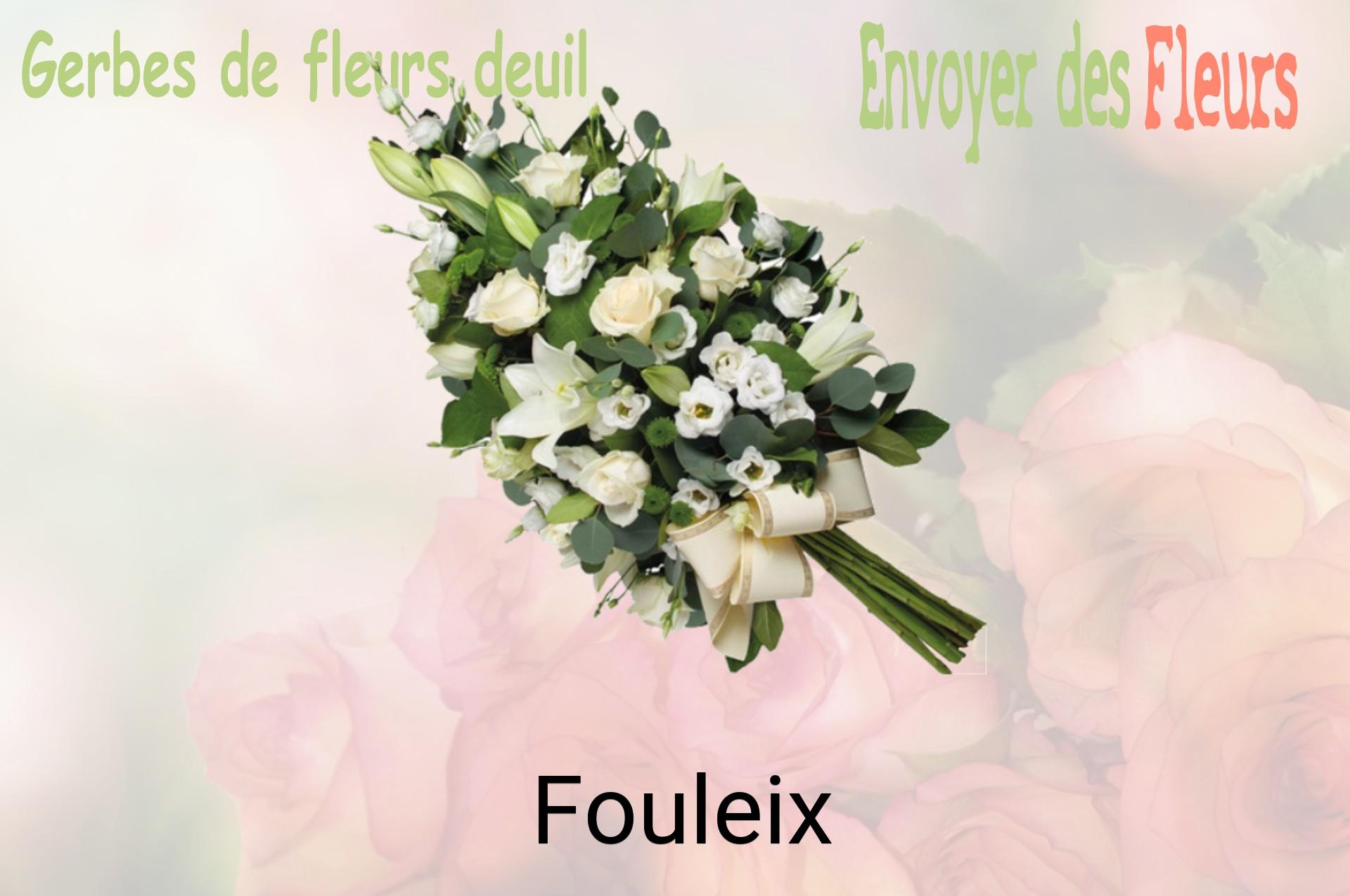 Gerbe de fleurs de deuil livrée à Fouleix